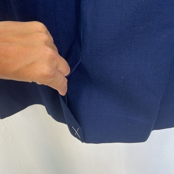 J.Crew - NWT Navy Sleeveless Blue And White Ric Rac Trim Lined Dress Size 6 - Picture 11 of 11